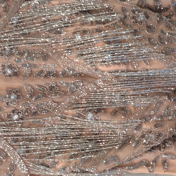 Mac Duggal military style fringe sheath gown size 6 - Picture 6 of 12